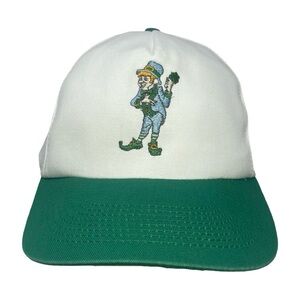 Vintage St Patrick’s Day Leprechaun Snapback Hat Paddy O’ Chair Irish Cap